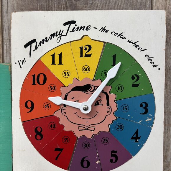 Vintage SiFO Children’s Wooden Puzzles Timmy Time Clock & Puppy Dog 1950s Toy - Picture 4 of 11